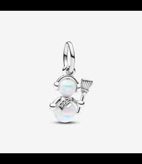 PANDORA Charm Pendant Bonhomme de Neige Opalescent