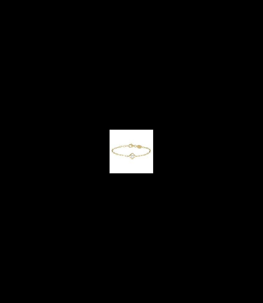 CHARLES GARNIER Bracelet solitaire doré - LÉGENDE Argent 925 et Oxydes de zirconium