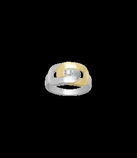CHARLES GARNIER BAGUE BICOLORE ARGENT TAILLE 54 uniquement
