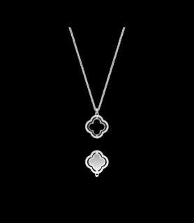CHARLES GARNIER Collier réversible - LÉGENDE Argent 925, Nacre, Onyx et Oxydes de zirconium