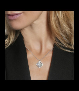 CHARLES GARNIER Collier réversible - LÉGENDE Argent 925, Nacre, Onyx et Oxydes de zirconium