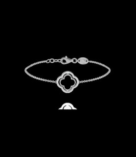 CHARLES GARNIER Bracelet réversible - LÉGENDE Argent 925, Nacre, Onyx et Oxydes de zirconium