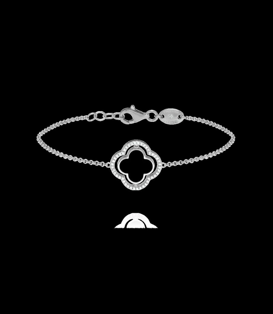 CHARLES GARNIER Bracelet réversible - LÉGENDE Argent 925, Nacre, Onyx et Oxydes de zirconium