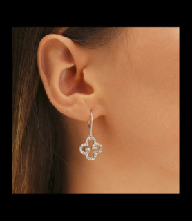 CHARLES GARNIER Boucles d'oreilles Trèfles LÉGENDE Argent 925 et Oxydes de zirconium