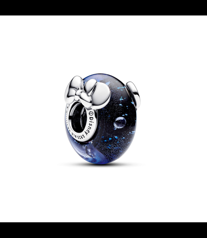 PANDORA murano bleu oreille minie
