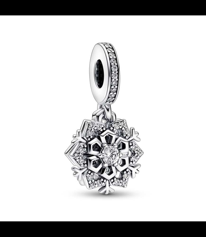 PANDORA Charm PANDORA Pendant Double Flocon de Neige Scintillant