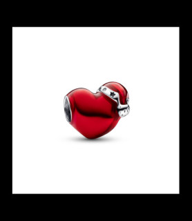 PANDORA Charm Cœur de Noël Rouge Métallique