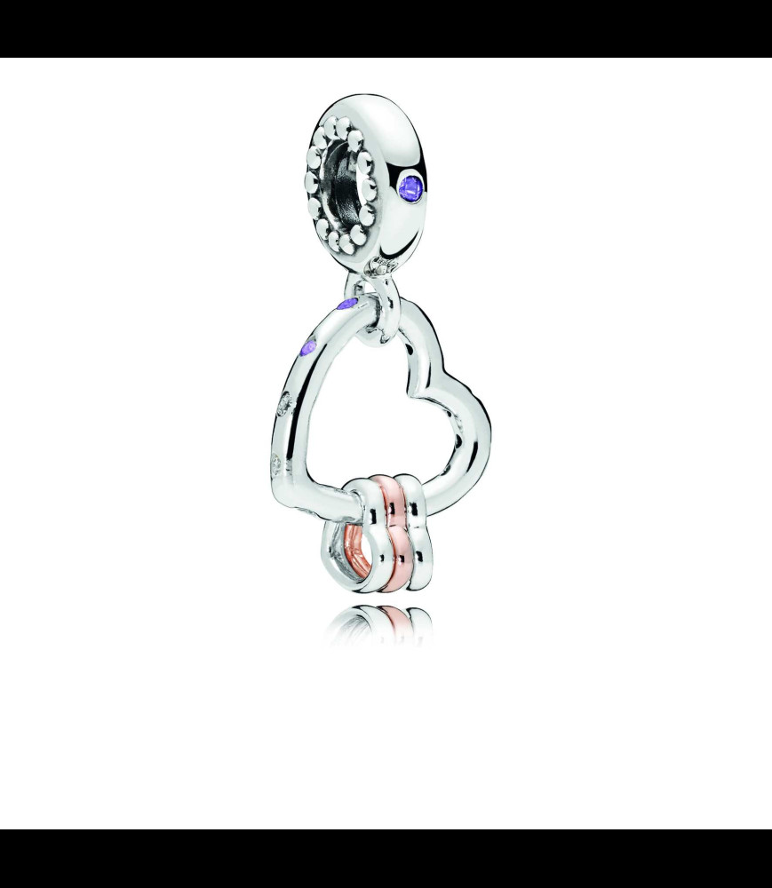 PANDORA Charm Pendant Cœur Rempli de Cœurs