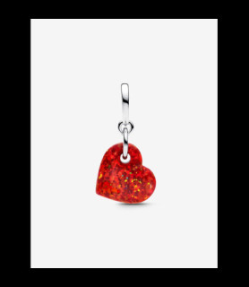 PANDORA Charm Pendant Cœur Rouge Opalescent