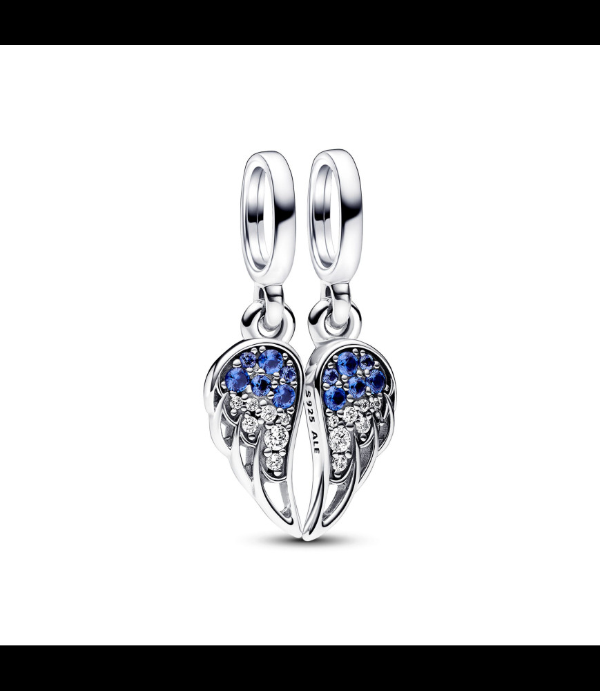 PANDORA  charm double ailes bleues