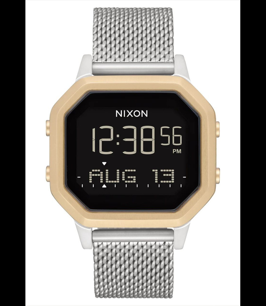 NIXON   montre Siren Milanese silver gold