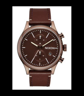 NIXON MONTRE Montre en cuir Nixon Station Chrono