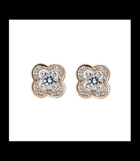 MAUBOUSSIN Boucles d'oreilles Mauboussin Aimez vous en chance en or rose et diamants