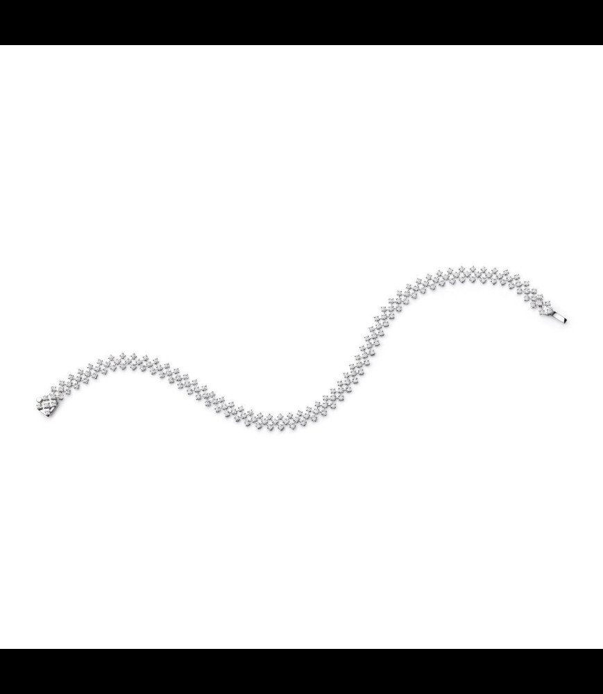 MAUBOUSSIN Bracelet Transparence Divine Or blanc et diamants 16 CM