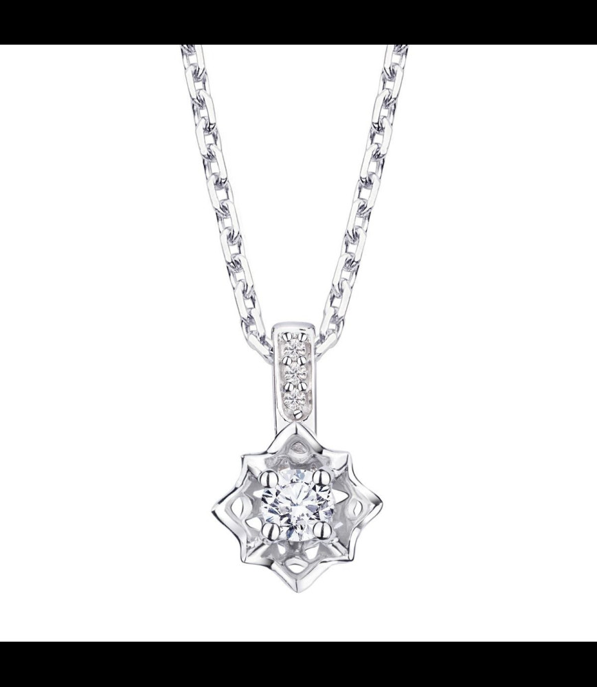 MAUBOUSSIN Pendentif Ma Reine d'Amour N°1 Or blanc et diamants