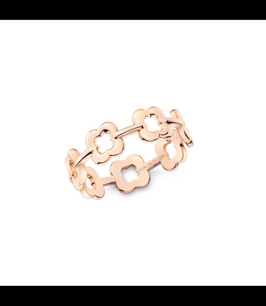 MAUBOUSSIN Bague Union Chance, or rose  doigt 54 ou 56 à préciser