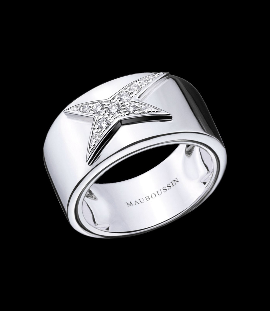 MAUBOUSSIN Bague Etoile Divine Or blanc, diamants DOIGT 54 ou 55 à préciser
