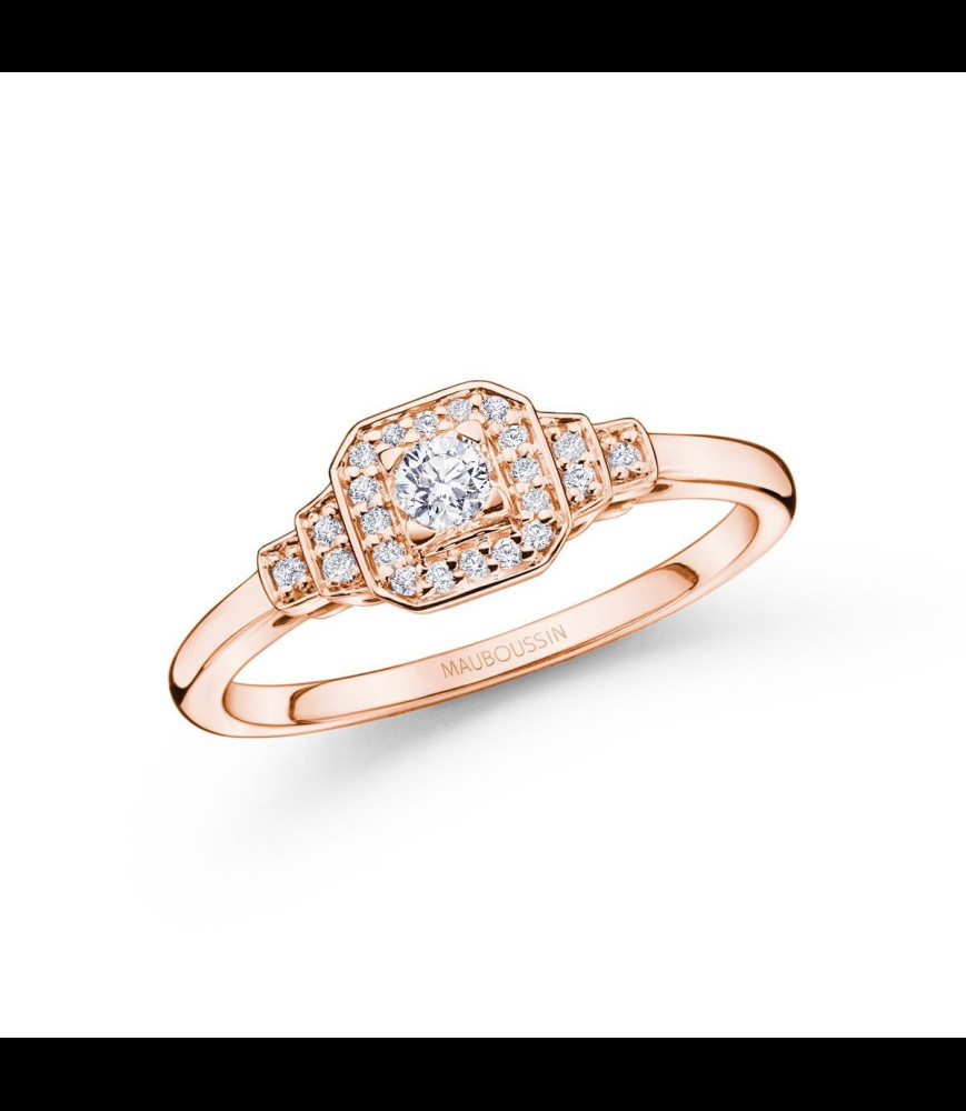 MAUBOUSSIN Bague UN AUTOMNE 1930 N°2 Or gris et diamants  DOIGT 55 uniquement