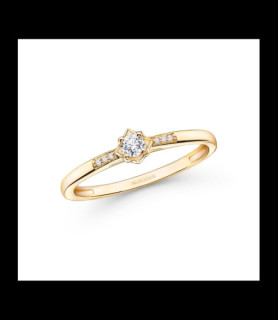 MAUBOUSSIN Solitaire Mauboussin Ma Reine d'Amour N°1 en or jaune et diamants DOIGT 54 ou 56 à préciser
