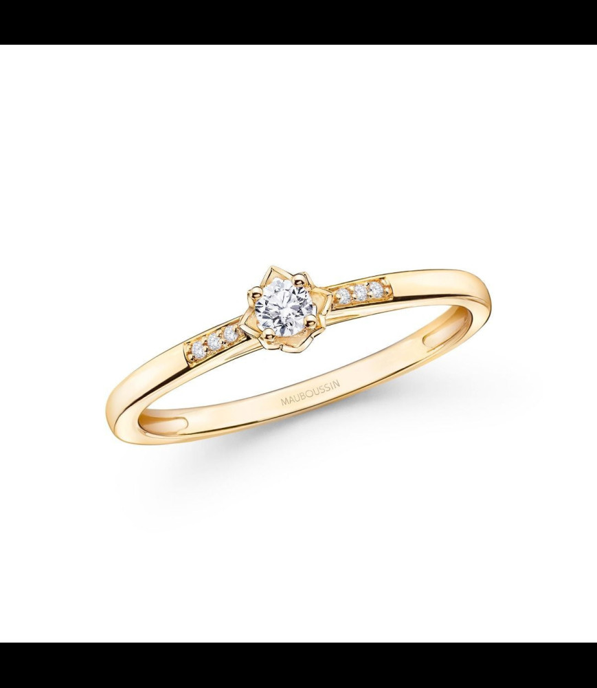 MAUBOUSSIN Solitaire Mauboussin Ma Reine d'Amour N°1 en or jaune et diamants DOIGT 54 ou 56 à préciser