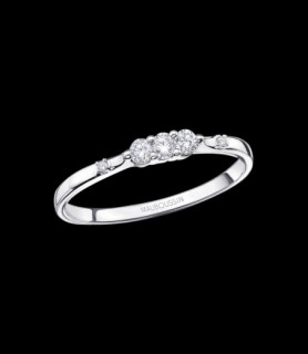 MAUBOUSSIN Bague Trois grains d'amour Or blanc, diamants DOIGT 53 uniquement