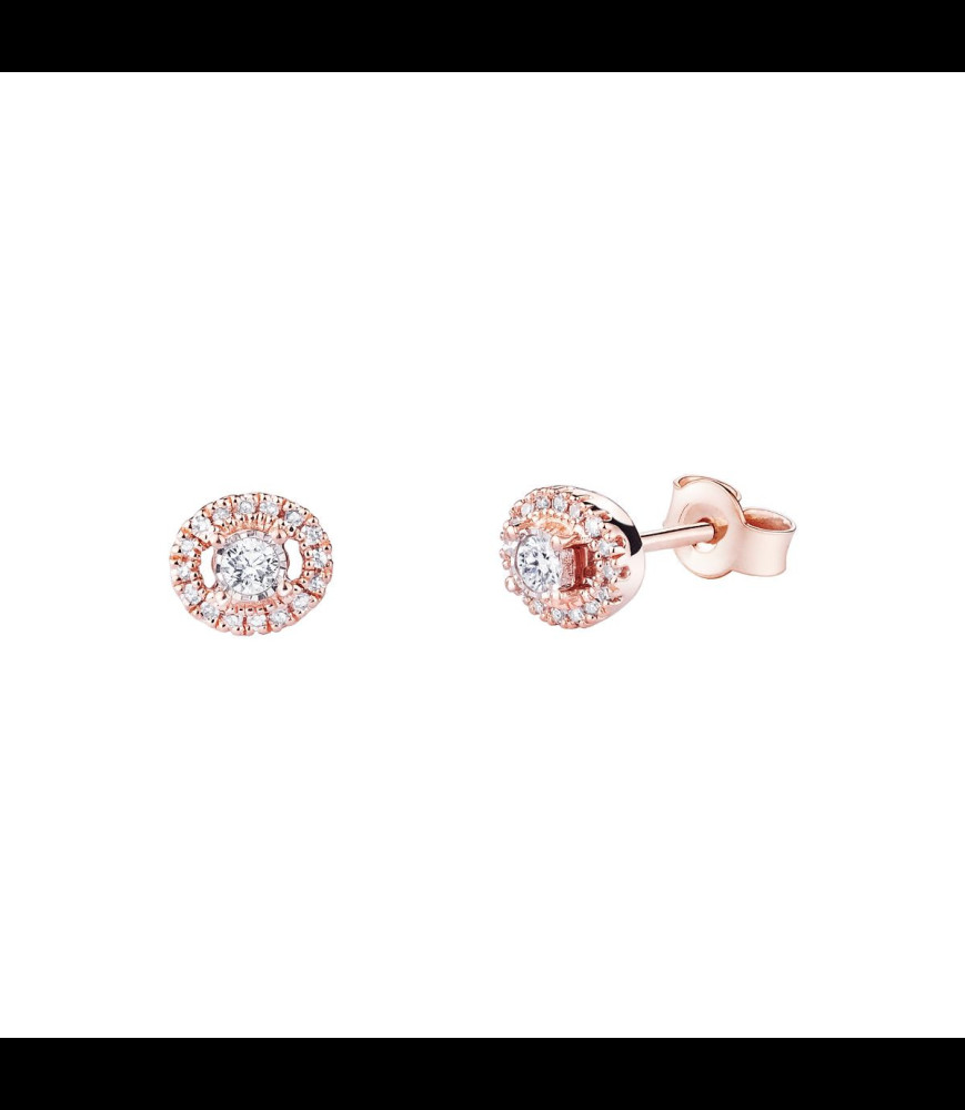MAUBOUSSIN Boucles d'oreilles Vie, Liberté & Amour   Or rose, diamants