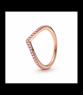 PANDORA Bague Rose Scintillante Vœu Pandora Timeless Métal doré à l'Or Rose 14 c DOIGT 52