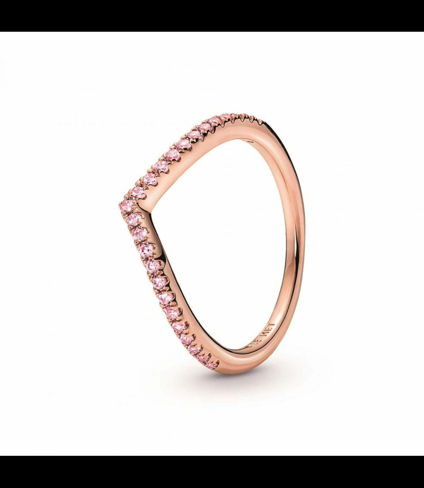 PANDORA Bague Rose Scintillante Vœu Pandora Timeless Métal doré à l'Or Rose 14 c DOIGT 52