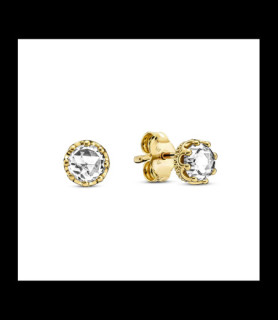 PANDORA BOUCLES D'OREILLES COURONNE SCINTILLANTE INCOLORE