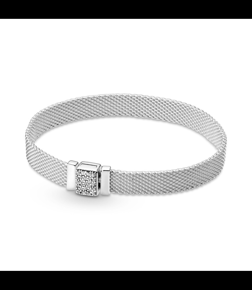 PANDORA Bracelet Pandora Reflexions fermoir scintillant en argent et oxyde de zirconium, 16 cm