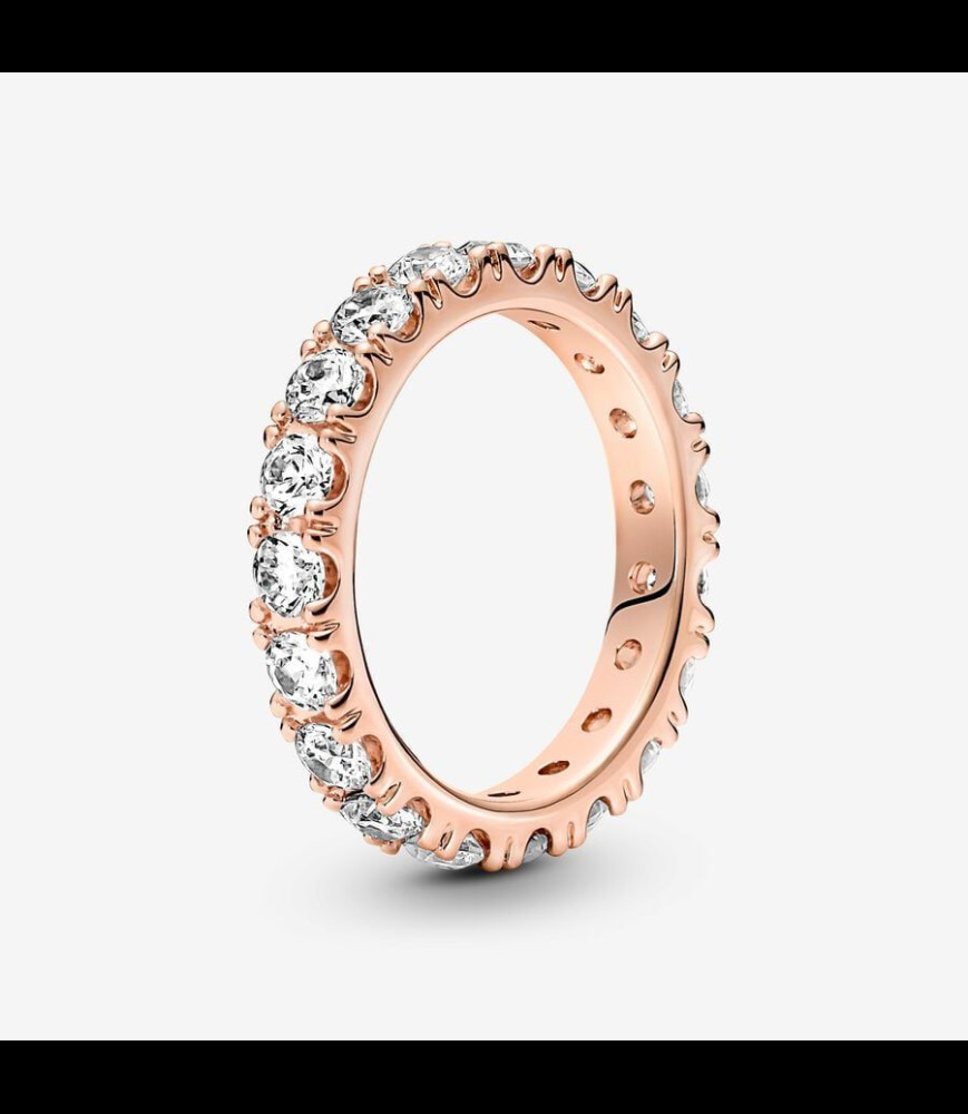 PANDORA Bague Éternité Rang Scintillant Métal doré à l'Or Rose 14 carats doigt 54