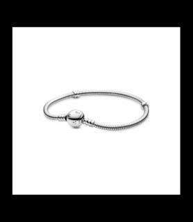 PANDORA Bracelet Disney X Pandora maille serpent disney moments en argent, 19 cm