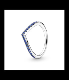 PANDORA Bague Bleue Scintillante Vœu Pandora Argent Massif DOIGT 52