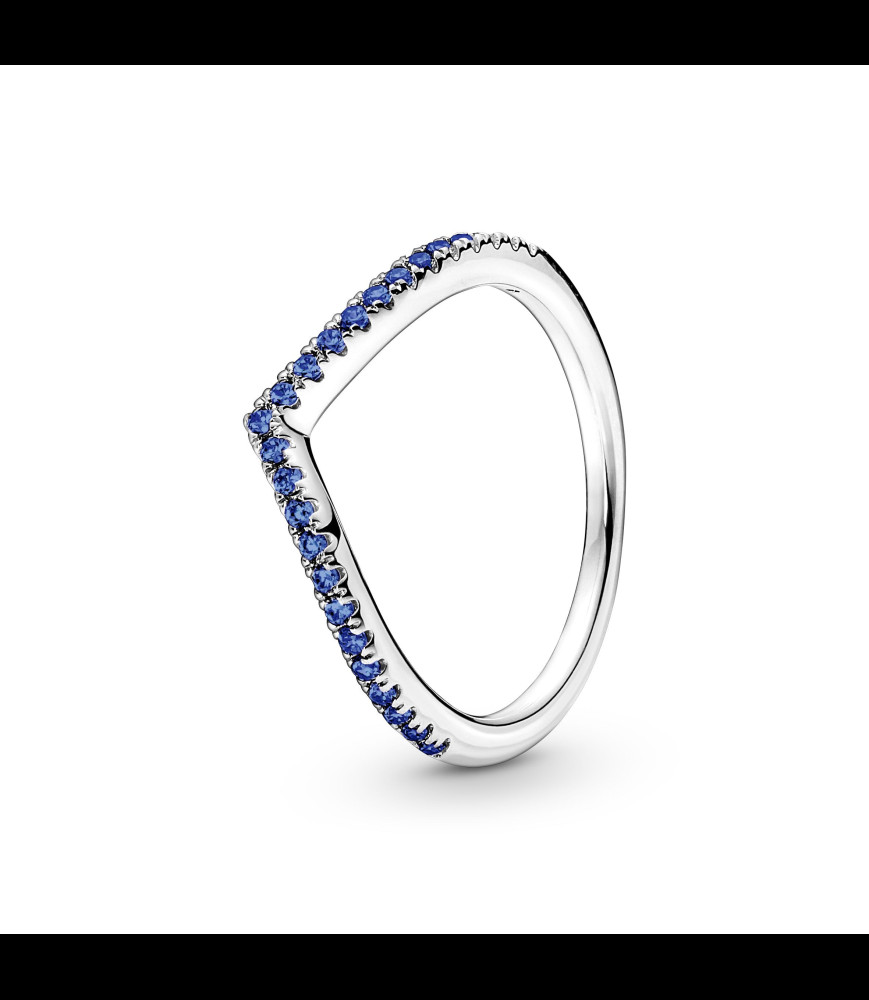 PANDORA Bague Bleue Scintillante Vœu Pandora Argent Massif DOIGT 52