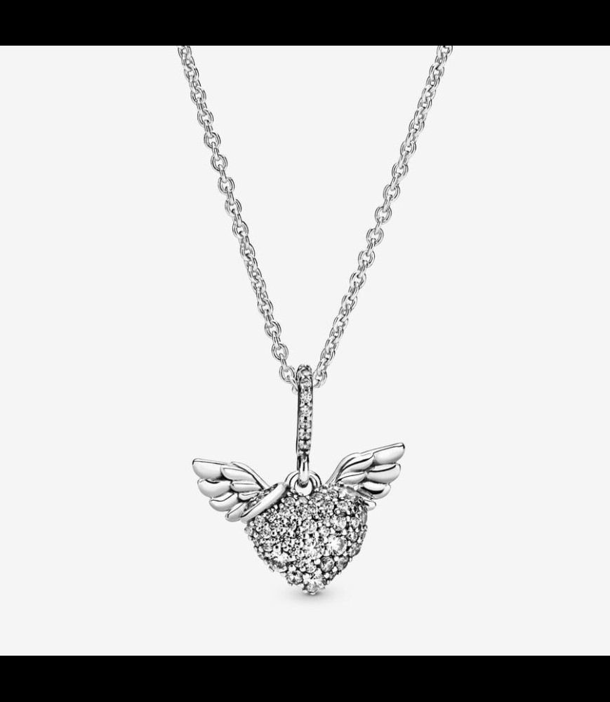 PANDORA collier argent forme coeur 45 cm