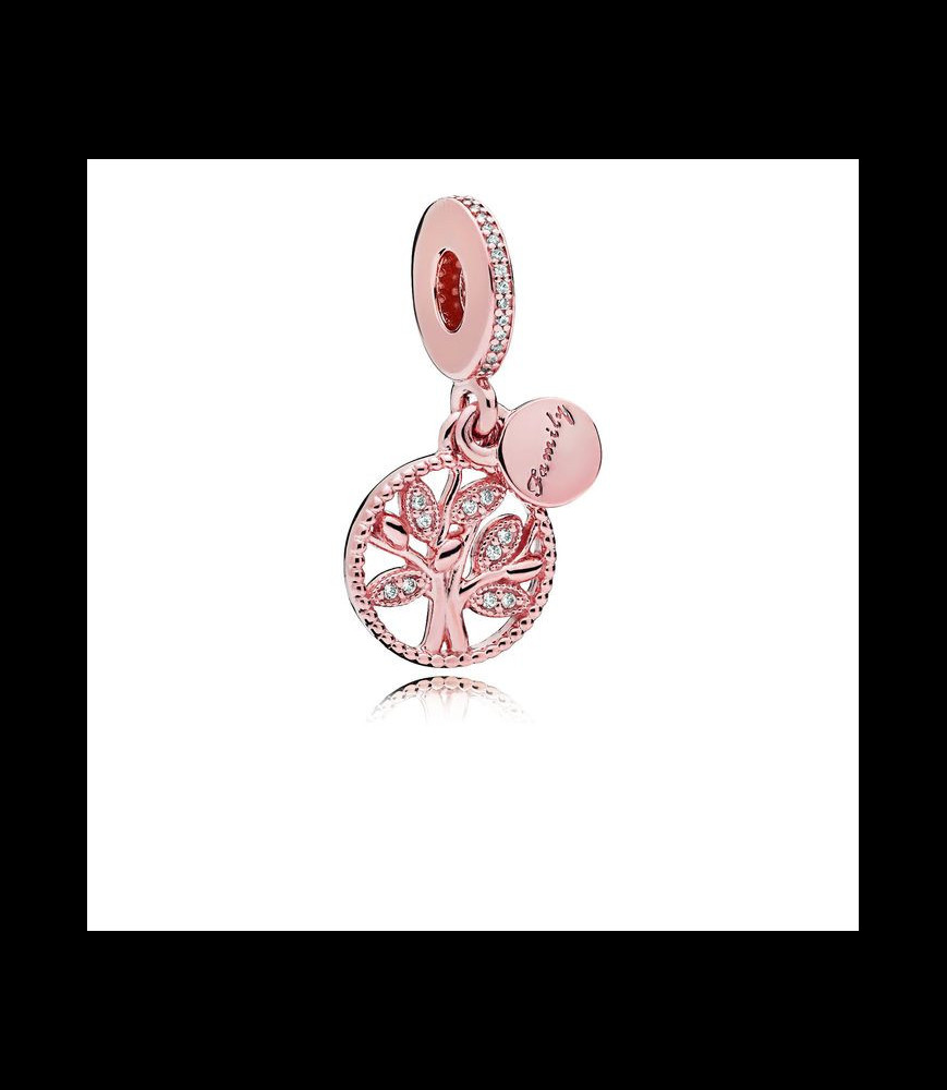 PANDORA Rose family tree dangle