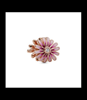 PANDORA charms marguerites roses métal rose gold