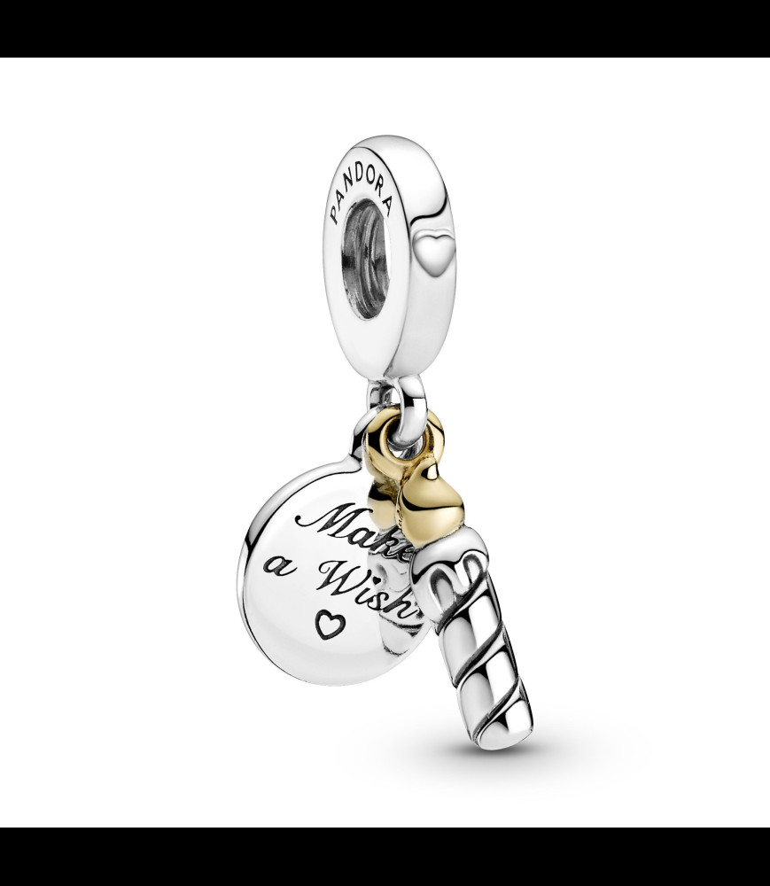 PANDORA Charm Pendant Bougie d'Anniversaire Bicolore 799328C00