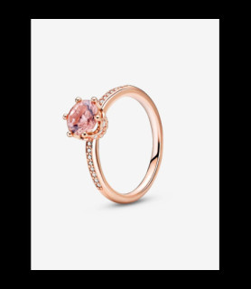 PANDORA Bague plaqué rose gold pierre rose  taille 52
