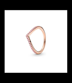 PANDORA Bague Rose Scintillante Vœu Pandora Timeless Métal doré à l'Or Rose 14 c DOIGT 54