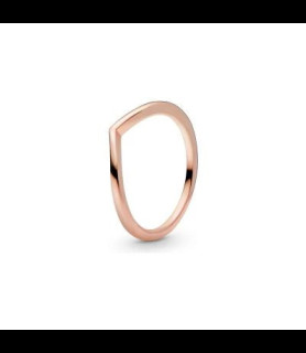 PANDORA Bague Chevron Polie Métal doré à l'Or Rose 14 carats  TAILLE 58