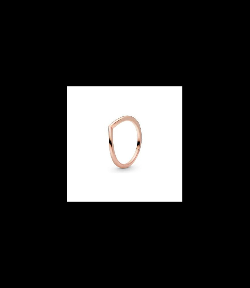 PANDORA Bague Chevron Polie Métal doré à l'Or Rose 14 carats  TAILLE 58