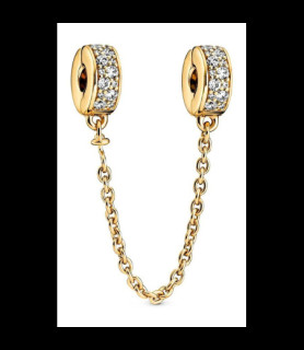 PANDORA Chaine de confort plaqué or doré ox z