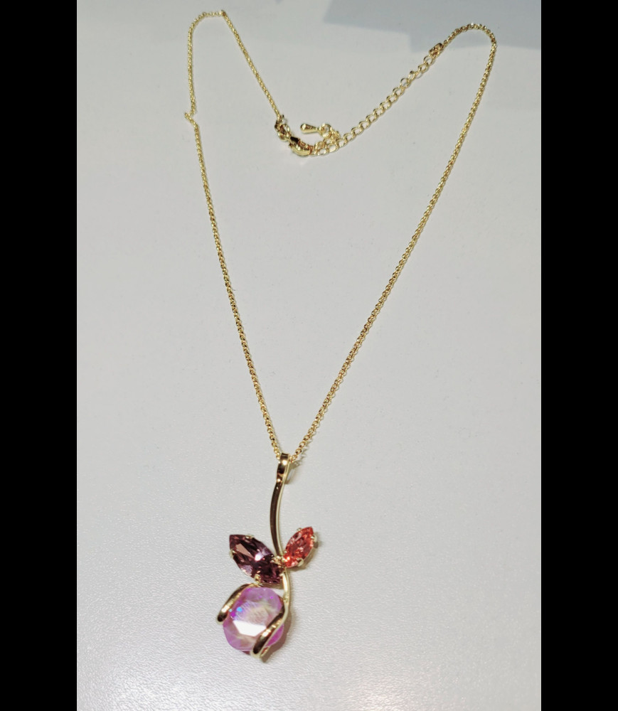 MARAZZINI Collier laiton crystaux de swarovski