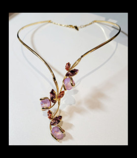 MARAZZINI Collier torque laiton et crystaux de swarovski