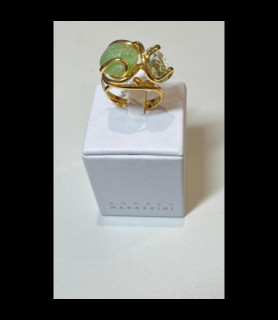 MARAZZINI Bague laiton dorée crystaux de swarovski