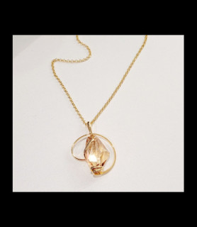 MARAZZINI Collier laiton doré crystaux de swarovski