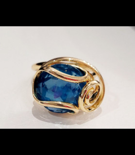 MARAZZINI Bague laiton doré cristaux de swarovski