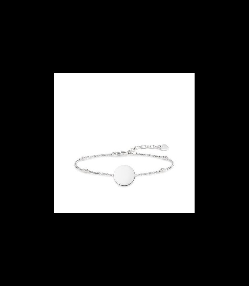 THOMAS SABO Bracelet argent pastille ronde et oxydes de zirconium