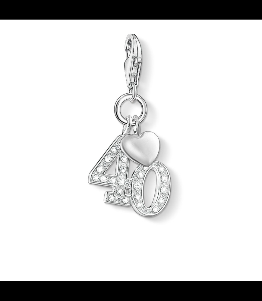 THOMAS SABO charm 40 ans oxydes de zirconium